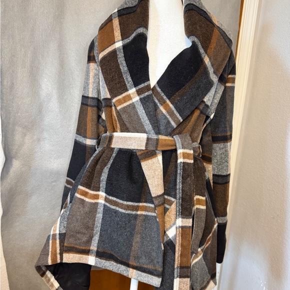 Chicwish Prairie Check Robato Coat. Excellent Condition. - Picture 1 of 10